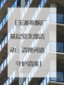 玉溪卷烟厂基层党支部活动：清理河道 守护清溪